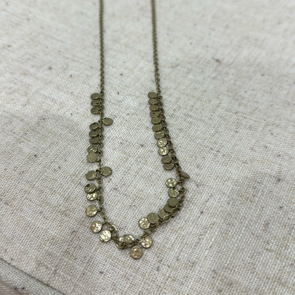 Bronze disc necklace